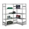 Systemregal, Eckregal, HxBxT 2000x 1060/1415x 435mm, 5xStahlboden