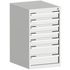 Schubladenschrank, HxBxT 900x525x650mm, 7 Schublade(n), Normallastauszug
