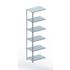 Lagerregal, Anbaufeld, HxBxT 2500x752x504mm, Fachlast 100kg, 6xStahlboden