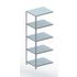 Lagerregal, Anbaufeld, HxBxT 2000x752x604mm, Fachlast 100kg, 5xStahlboden
