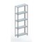 Lagerregal, Grundfeld, HxBxT 2000x754x304mm, Fachlast 100kg, 5xStahlboden