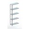 Lagerregal, Anbaufeld, HxBxT 2000x752x304mm, Fachlast 100kg, 5xStahlboden