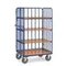 Etagenwagen, Tragl. 500kg, 4 Etage(n), Ladefl. LxB 1200x800mm, Holzetage