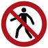 Verbotsschild, f. Fußgänger verboten, Aufkleber, Folie, Standard, Ø 200mm