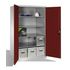 Universalschrank, HxBxT 1950x1200x800mm, Korpus RAL7035, Front RAL5010