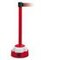 Gurtwarnständer,m. 1 Gurt(en),LxB 4m x50mm,Pfosten Ø 60mm,Gurt rot/weiß