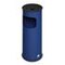 Kombiascher, HxØ 610x250mm, 17l, Korpus Stahl enzianblau, Säulenform