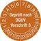 Prüfplakette,Geprüft nach DGUV V3,Aufkleber,Ø 20mm,Jahresfarbe 2026-gelb