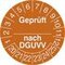 Prüfplakette, Geprüft nach DGUV, Aufkleber, Ø 30mm, Jahresfarbe 2026-gelb