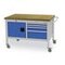 Werkbank,fahrbar,HxBxT 859x1250x750mm,Multiplexplatte,Tragl. 500kg,4-Fuß