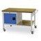Werkbank,fahrbar,HxBxT 859x1250x750mm,Multiplexplatte,Tragl. 500kg,4-Fuß