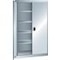 Schwerlast-Flügeltürenschrank, HxBxT 1950x1100x641mm, Lackierung RAL7035