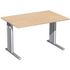 Höhenverstellbarer Schreibtisch, HxBxT 680-800x1200x800mm, Dekor Buche