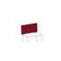 Schallabsorbierende Tischtrennwand,HxBxT 600x1800x41mm,Wand Stoff,rot
