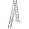 Mehrzweckleiter, 2x12 Sprossen/Stufen, Holm L 3, 55-6, 05m, Alu
