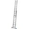 Schiebeleiter, 2x9 Sprossen/Stufen, Holm L 2, 7-4, 35m, 2-tlg., Alu