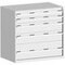 Schubladenschrank,HxBxT 1000x1050x750mm,Deckel-,Boden-,Frontfarbe RAL7035
