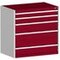 Schubladenschrank,HxBxT 1000x1050x750mm,Deckel-,Boden-,Frontfarbe RAL7016