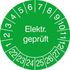Prüfplakette,Elektr. geprüft gemäß,Aufkleber,Ø 30mm,Jahresfarbe 2022 grün