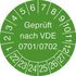 Prüfplakette,Geprüft gemäß VDE,Aufkleber,Ø 30mm,Jahresfarbe 2022 grün