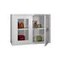 Wandschrank,HxBxT 600x800x300mm,Sichtfenstertür,1xStahlboden,Zyl.-Schl.
