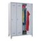 Abteilschrank, HxBxT 1850x1200x500mm, 4 Abt., RAL7035, Front RAL7035