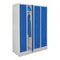 Abteilschrank, HxBxT 1850x1200x500mm, 4 Abt., RAL7035, Front RAL5010