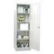 Universalschrank,HxBxT 1950x640x500mm,4xStahlboden,RAL7035,Front RAL7035