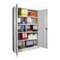 Universalschrank,HxBxT 1950x1200x400mm,4xStahlboden,RAL7035,Front RAL7035