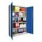 Großraum-Flügeltürenschrank,HxBxT 1950x1200x400mm,RAL7035,Front RAL5010