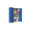 Büro-Falttürenschrank, HxBxT 1950x1500x600mm, RAL7035, Front RAL5010