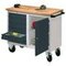 Werkbank, fahrbar, HxBxT 915x1090x600mm, RAL7035, Front RAL7016