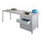 Meisterschreibtisch, HxBxT 720x1700x800mm, RAL7035, Front RAL7035