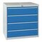 Schubladenschrank, HxBxT 800x715x600mm, RAL7035, Front RAL5012