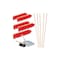 Besen-Set, 5xStraßenbesen, 5xStiel, 1xKehrgarnitur, Arbeits B 600mm