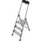Stufenstehleiter, einseitig, 3 Stufe(n), Holm L 1, 55m, Alu