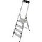 Stufenstehleiter, einseitig, 4 Stufe(n), Holm L 1, 8m, Alu