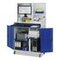 PC-Schrank,HxBxT 1895x1100x520mm,Monitorfach,Tastaturablage,4 Lenkrollen