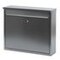 Wandbriefkasten,Edelstahl matt,HxBxT 315x360x110mm,Einwurf/Entnahme vorne