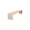 Sitzbank, B 1800mm, 3 Latten, Holz-Sitz Eiche hell, Sitz H 450mm
