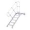 Podesttreppe, Podest H 1, 75m, 7 Stufen, Stufen B 1000mm, Alu