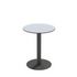 Outdoor-Tisch, HxØ 750x600mm, rund, Tellerfuß mattschwarz, Platte grau