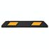 Parkplatzbegrenzung, B 900mm, Recycling-Gummi, schwarz/gelb