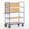 Etagenwagen, Tragl. 600kg, 4 Etage(n), Ladefl. LxB 1000x740mm, Holzetage