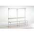 Umkleidebank, HxLxT 1670x1500x375mm, Aluleisten, RAL9006