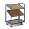 Etagenwagen, Tragl. 200kg, 3 Etage(n), Ladefl. LxB 810x610mm, Holzplatte
