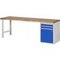 Werkbank,HxBxT 890x2500x700mm,Bucheplatte,Tragl. 750kg,2 Füße/1 Container