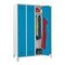 Abteilschrank, HxBxT 1850x1200x500mm, 4 Abt., RAL7035, Front RAL5012