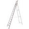 Stufenstehleiter, einseitig, 12 Stufen, Stand H 2, 78m, Holm L 3, 7m, Alu