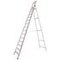 Stufenstehleiter, einseitig, 14 Stufen, Stand H 3, 25m, Holm L 4, 2m, Alu